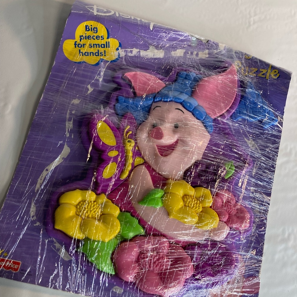 Disney Winnie The Pooh 3D Puzzle Piglet Garden Vintage 2000 Hard Plastic Toy